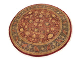 handmade Traditional Kashan Red Blue Hand Knotted ROUND 100% WOOL area rug 12x12