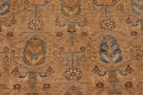 handmade Transitional Kafkaz Chobi Ziegler Tan Green Hand Knotted RECTANGLE 100% WOOL area rug 7 x 10