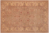 Boho Chic Ziegler Shirly Tan Gold Hand-Knotted Wool Rug - 6'3'' x 8'10''