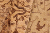 handmade Transitional Kafkaz Chobi Ziegler Beige Brown Hand Knotted RECTANGLE 100% WOOL area rug 6 x 9