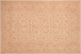 Classic Ziegler Bailey Beige Tan Hand-Knotted Wool Rug - 6'2'' x 9'1''