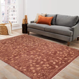 handmade Transitional Kafkaz Chobi Ziegler Brown Tan Hand Knotted RECTANGLE WOOL&SILK area rug 6 x 9