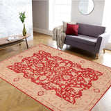 handmade Traditional Kafkaz Chobi Ziegler Red Tan Hand Knotted RECTANGLE 100% WOOL area rug 6 x 9