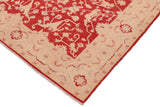 handmade Traditional Kafkaz Chobi Ziegler Red Tan Hand Knotted RECTANGLE 100% WOOL area rug 6 x 9