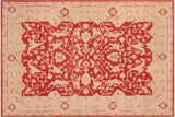 handmade Traditional Kafkaz Chobi Ziegler Red Tan Hand Knotted RECTANGLE 100% WOOL area rug 6 x 9