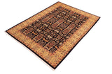 handmade Transitional Kafkaz Chobi Ziegler Blue Gold Hand Knotted RECTANGLE 100% WOOL area rug 6 x 9