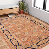 handmade Traditional Kafkaz Chobi Ziegler Rose Blue Hand Knotted RECTANGLE 100% WOOL area rug 6 x 9