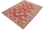 handmade Traditional Kafkaz Chobi Ziegler Red Blue Hand Knotted RECTANGLE 100% WOOL area rug 6 x 9