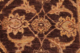 handmade Traditional Kafkaz Chobi Ziegler Brown Tan Hand Knotted RECTANGLE 100% WOOL area rug 6 x 9