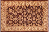 Bohemien Ziegler Hortensi Brown Tan Hand-Knotted Wool Rug - 6'2'' x 9'4''