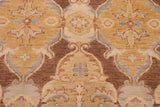 handmade Transitional Kafkaz Chobi Ziegler Brown Beige Hand Knotted RECTANGLE 100% WOOL area rug 6 x 9