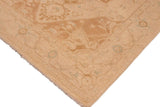handmade Geometric Kafkaz Chobi Ziegler Brown Tan Hand Knotted RECTANGLE 100% WOOL area rug 6 x 9