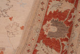 handmade Traditional Kafkaz Chobi Ziegler Tan Rust Hand Knotted RECTANGLE 100% WOOL area rug 6 x 9