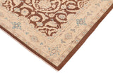 handmade Traditional Kafkaz Chobi Ziegler Brown Tan Hand Knotted RECTANGLE 100% WOOL area rug 6 x 9