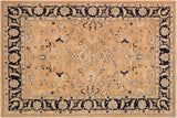 handmade Traditional Kafkaz Chobi Ziegler Nude Blue Hand Knotted RECTANGLE 100% WOOL area rug 9 x 11