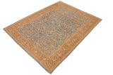 handmade Transitional Kafkaz Chobi Ziegler Blue Brown Hand Knotted RECTANGLE 100% WOOL area rug 9 x 12