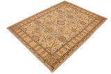 handmade Traditional Kafkaz Chobi Ziegler Beige Tan Hand Knotted RECTANGLE 100% WOOL area rug 9 x 13