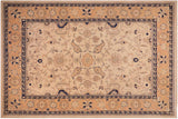 Boho Chic Ziegler Otilia Beige Peach Hand-Knotted Wool Rug - 9'0'' x 11'5''