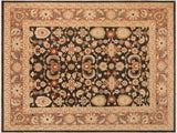 handmade Transitional Antique Charcoal Green Hand Knotted RECTANGLE 100% WOOL area rug 9x12