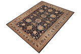 handmade Traditional Kafkaz Chobi Ziegler Blue Green Hand Knotted RECTANGLE 100% WOOL area rug 9 x 13