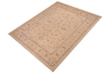 handmade Traditional Kafkaz Chobi Ziegler Beige Tan Hand Knotted RECTANGLE 100% WOOL area rug 9 x 12