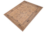 handmade Traditional Kafkaz Chobi Ziegler Beige Tan Hand Knotted RECTANGLE 100% WOOL area rug 9 x 12