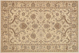 handmade Traditional Kafkaz Chobi Ziegler Beige Blue Hand Knotted RECTANGLE 100% WOOL area rug 9 x 12