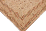 handmade Traditional Kafkaz Chobi Ziegler Beige Tan Hand Knotted RECTANGLE 100% WOOL area rug 9 x 12