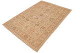 handmade Traditional Kafkaz Chobi Ziegler Beige Rust Hand Knotted RECTANGLE 100% WOOL area rug 9 x 12