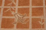 handmade Transitional Kafkaz Chobi Ziegler Orange Beige Hand Knotted RECTANGLE 100% WOOL area rug 9 x 12