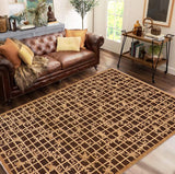 handmade Transitional Kafkaz Chobi Ziegler Brown Beige Hand Knotted RECTANGLE 100% WOOL area rug 9 x 12