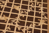 handmade Transitional Kafkaz Chobi Ziegler Brown Beige Hand Knotted RECTANGLE 100% WOOL area rug 9 x 12