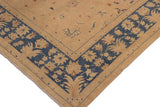 handmade Traditional Kafkaz Chobi Ziegler Tan Blue Hand Knotted RECTANGLE 100% WOOL area rug 9 x 12
