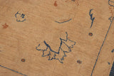 handmade Traditional Kafkaz Chobi Ziegler Tan Blue Hand Knotted RECTANGLE 100% WOOL area rug 9 x 12