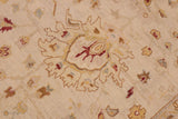 handmade Traditional Kafkaz Chobi Ziegler Beige Lt. Gold Hand Knotted RECTANGLE 100% WOOL area rug 9 x 12