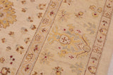 handmade Traditional Kafkaz Chobi Ziegler Beige Lt. Gold Hand Knotted RECTANGLE 100% WOOL area rug 9 x 12
