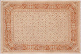 Shabby Chic Ziegler Leesa Beige Copper Hand-Knotted Wool Rug - 8'11'' x 12'1''