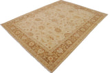 handmade Traditional Kafkaz Chobi Ziegler Beige Lt. Brown Hand Knotted RECTANGLE 100% WOOL area rug 9 x 12