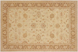 Shabby Chic Ziegler Kenna Beige Brown Hand-Knotted Wool Rug-9'0'' x 11'9''