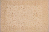 Oriental Ziegler Suzie Beige Brown Hand-Knotted Wool Rug - 9'1'' x 11'9''