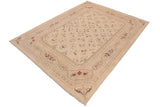 handmade Transitional Kafkaz Chobi Ziegler Beige Tan Hand Knotted RECTANGLE 100% WOOL area rug 9 x 12