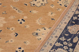 handmade Traditional Kafkaz Chobi Ziegler Lt. Brown Blue Hand Knotted RECTANGLE 100% WOOL area rug 9 x 12