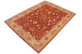 handmade Traditional Kafkaz Chobi Ziegler Red Beige Hand Knotted RECTANGLE 100% WOOL area rug 9 x 11