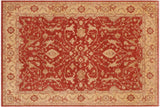 Oriental Ziegler Lucienne Red Beige Hand-Knotted Wool Rug - 8'6'' x 11'5''
