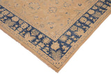 handmade Traditional Kafkaz Chobi Ziegler Taupe Blue Hand Knotted RECTANGLE 100% WOOL area rug 9 x 12