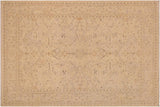 Shabby Chic Ziegler Elvera Beige Charcoal Hand-Knotted Wool Rug-8'10'' x 11'11''