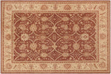 Oriental Ziegler Christia Red Beige Hand-Knotted Wool Rug - 8'11'' x 12'2''