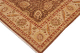 handmade Traditional Kafkaz Chobi Ziegler Brown Beige Hand Knotted RECTANGLE 100% WOOL area rug 9 x 12