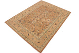 handmade Traditional Kafkaz Chobi Ziegler Lt. Brown Nude Hand Knotted RECTANGLE 100% WOOL area rug 9 x 12