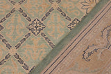 handmade Traditional Kafkaz Chobi Ziegler Green Tan Hand Knotted RECTANGLE 100% WOOL area rug 9 x 12